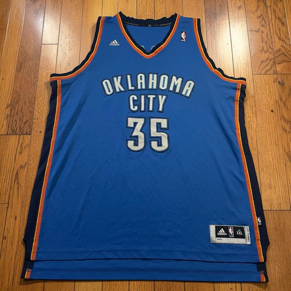 Adidas Kevin Durant OKC Thunder #35 Swingman Jersey XXL Blue +2" Length